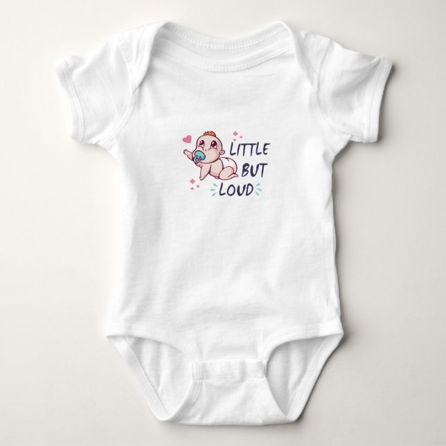 Liten men högljudd t shirt (Framsida)