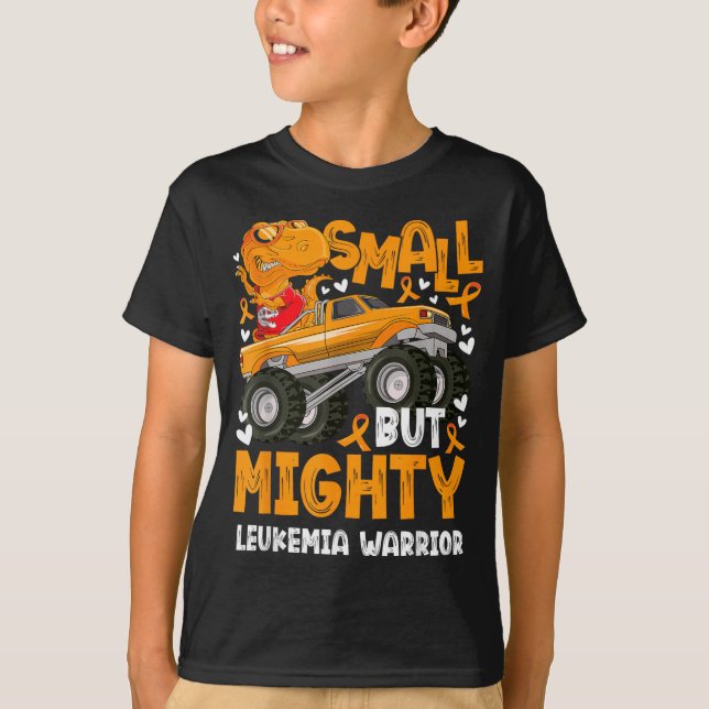 Liten Men Kraftfull Leukemi Krigare Leukemi T Shirt (Framsida)