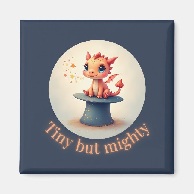 Liten men mäktig - Cute Dragon Magnet (Framsidan)