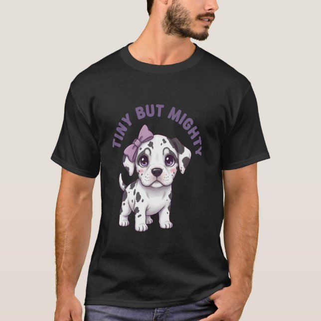 Liten men mäktig dalmatiner-valp t shirt (Framsida)