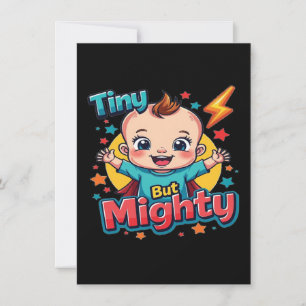 Liten men mäktig - Sött superbaby-kraftdesign Inbjudningar