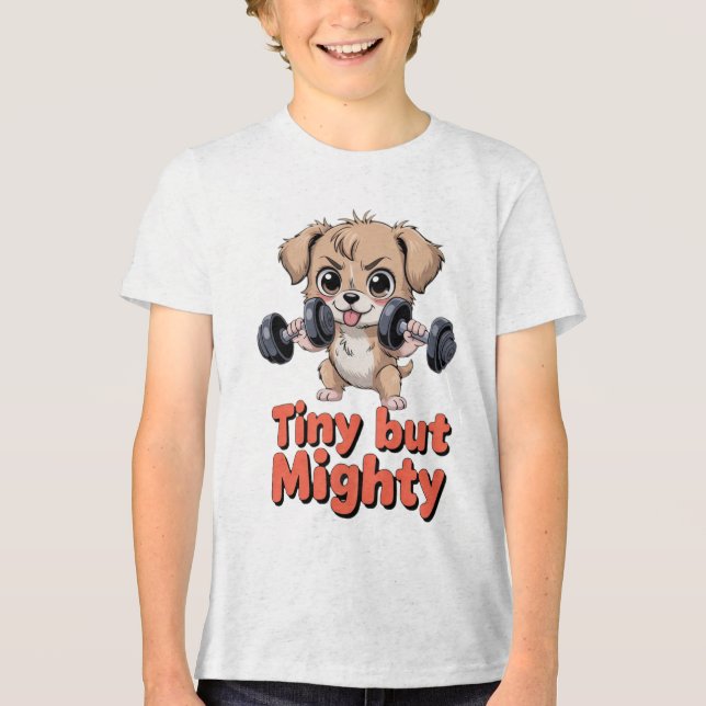 Liten men mäktig valp t shirt (Framsida)
