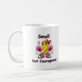 "Liten men modig: Gul band-mugg" Kaffemugg