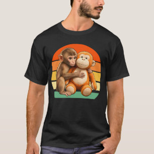 Liten Men Modig Punch Apa Konst T Shirt