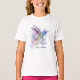 Liten men stark citat Whimsical Rufous Hummingbird T Shirt