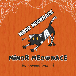 Liten Meownace Boo Lekfull Mummie Katt Halloween T Shirt