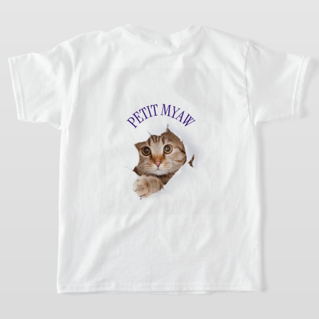 liten miauw t shirt (Laydown Baksida)