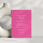 Liten, minimalistisk Shock rosa för spädbarn Inbjudningar<br><div class="desc">Enkel,  minimalistisk,  klassisk Chic,  inbjudan till Shock rosa för spädbarn</div>