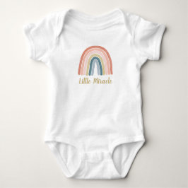 Liten Mirakel Söt Boho Vattenfärg Regnbåge Korall T Shirt