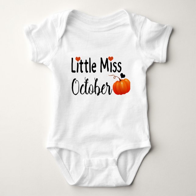 liten miss oktober t shirt (Framsida)