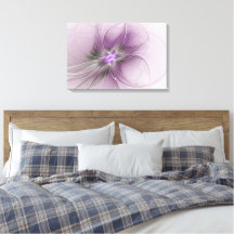 Liten modern mauvegrå fraktal konst blomma