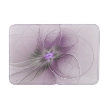 Liten modern mauvegrå fraktalkonst blomma