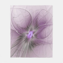 Liten modern mauvegrå fraktalkonstblomma