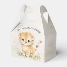 Liten Modig Hjärtlejon Safari Baby Shower