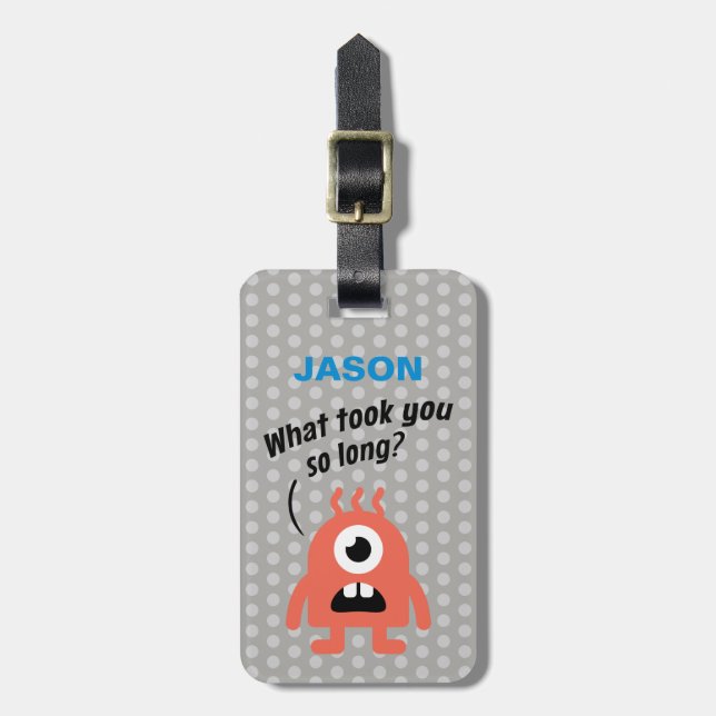 Liten monster (anpassningsbar) bagagebricka (Vertikal Framsida)