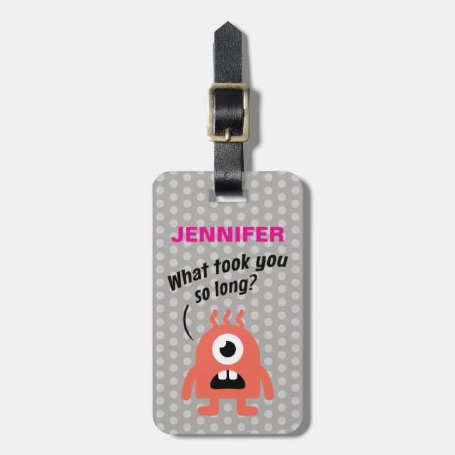 Liten monster (anpassningsbar) bagagebricka (Vertikal Framsida)