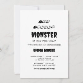 Liten monster-barnkalas typografi design inbjudningar