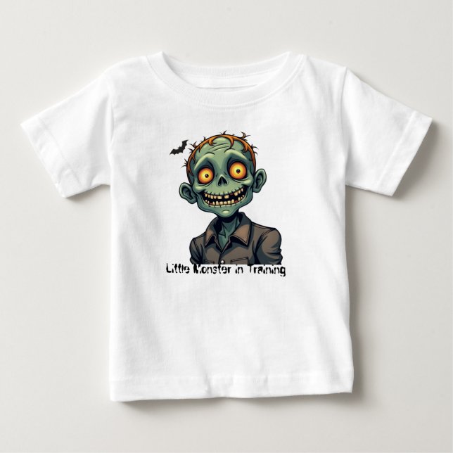 Liten monster i träning – söta Halloween-barnkläde T Shirt (Framsida)