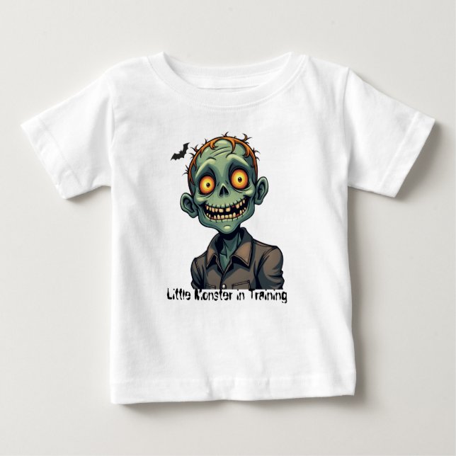 Liten monster i utbildning – söta Halloween för ba T Shirt (Framsida)