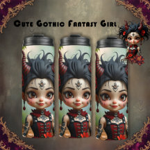 Liten Mörk Skogs Djävel –Söt Gothic Fantasy Flicka