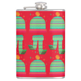 liten mössa och halsduk  fickplunta