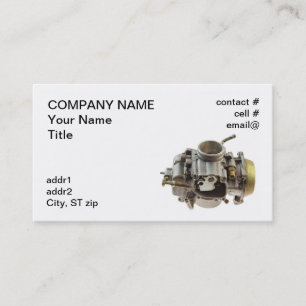 liten motorcarburetor visitkort
