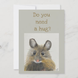 Liten Mouse Note Card - Behöver du en kram? Inbjudningar