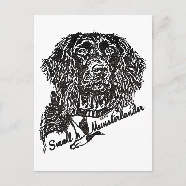 Liten Munsterlander (logotyp)  Vykort (Framsida)