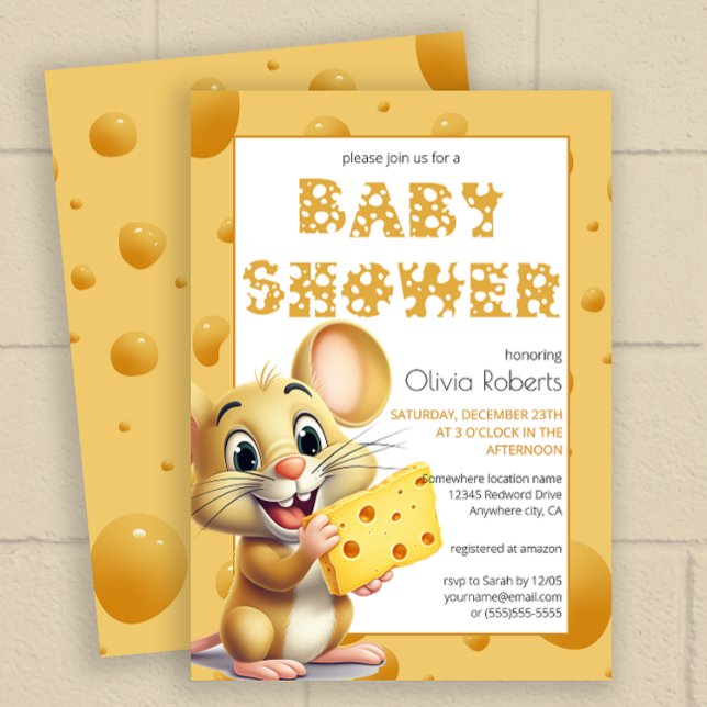 Liten mus i Baby Shower Inbjudningar (Skapare uppladdad)