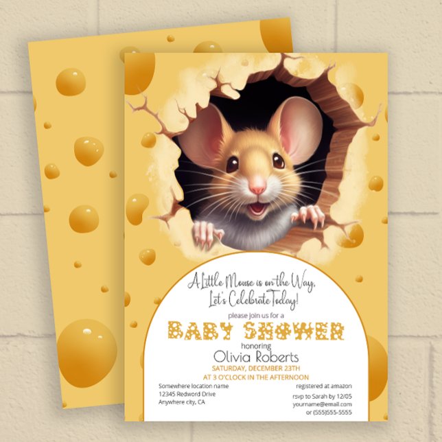 Liten mus i Baby Shower Inbjudningar (Skapare uppladdad)