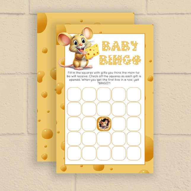 Liten mus i ost Baby Shower bingo-spel (Skapare uppladdad)