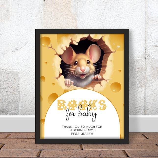 Liten mus i ost Baby Shower bokar för baby Poster (Skapare uppladdad)