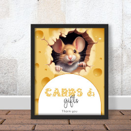 Liten mus i ostkort och presenter poster