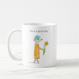 Liten mus med påsklilja kaffemugg