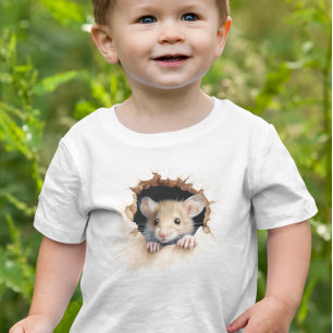 Liten mus skjorta blek tittar ut t shirt