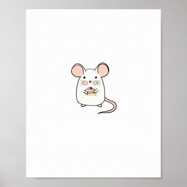 Liten mus, söt mus tema design poster (Framsidan)