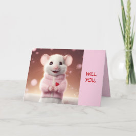 LITEN MUSVALENTINKORT TACK KORT