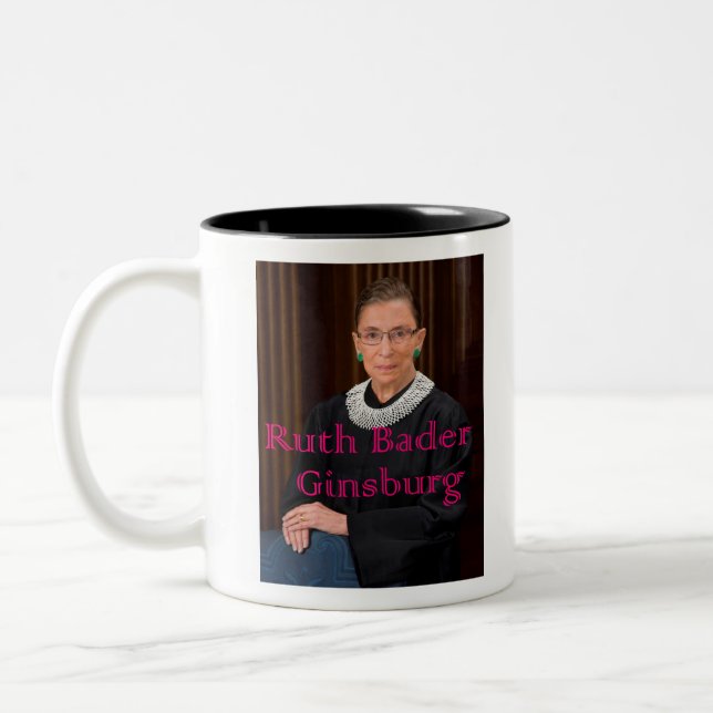 liten namndåliga för ruth_bader_ginsburg Två-Tonad mugg (Vänster)