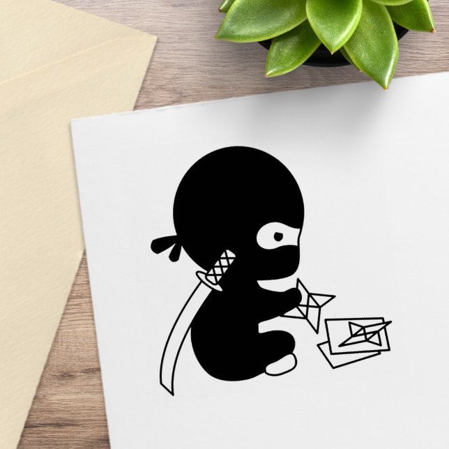 Liten Ninja Vikande Origamistsjärna Stämpel (Skapare uppladdad)