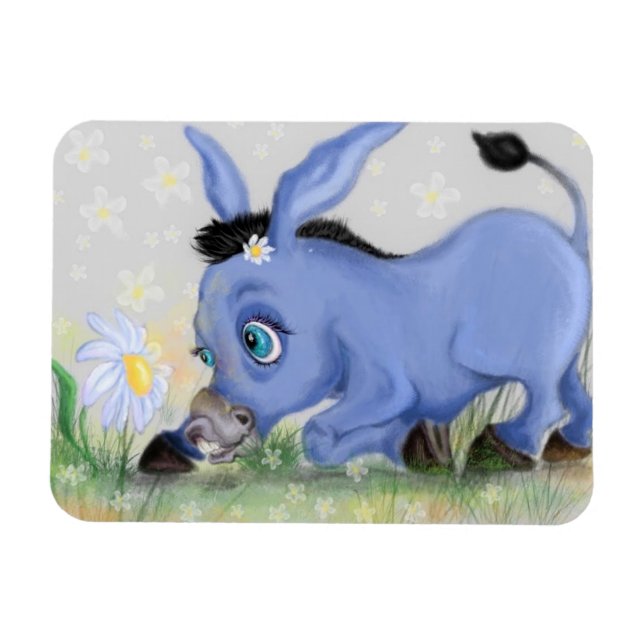 Liten nyckel och Daisy - lägg till Bild / text Magnet (Horisontell)