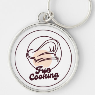 Liten nyckelkedja för roligt rund silverfärgad nyckelring