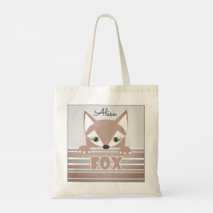 Liten, nyfiken Fox Tote Bag Tygkasse