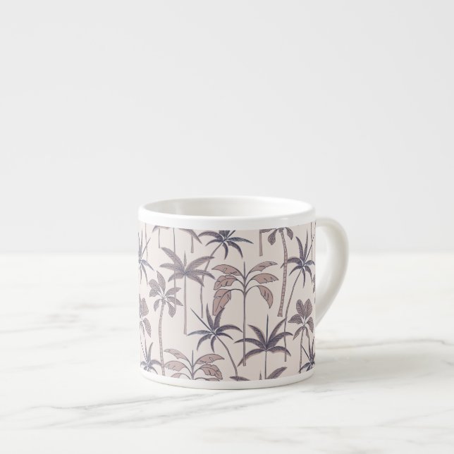 Liten oas: Botanisk Palm Fin-Linje Jordnära Espressomugg (Framsida höger)