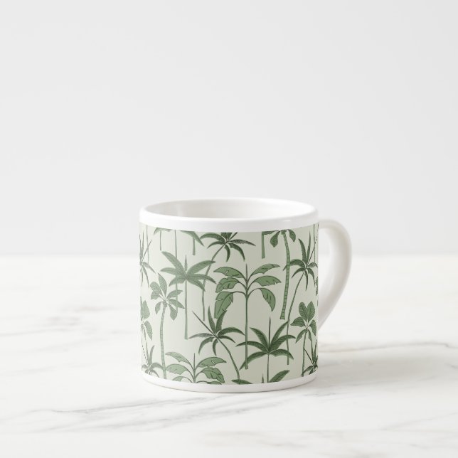 Liten oas: Botanisk palm fintradig salvia Espressomugg (Framsida höger)