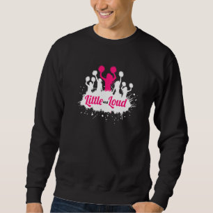 Liten Och Hög Ljudnivå Jag Cheerleading Cheerleade Lång Ärmad Tröja