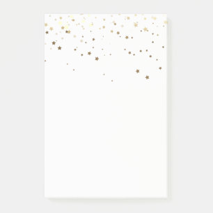 Liten och nätt guld- stjärnor Posta-den-Noterar Post-it Block