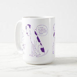 Liten och stor hund tecknad serie kaffemugg