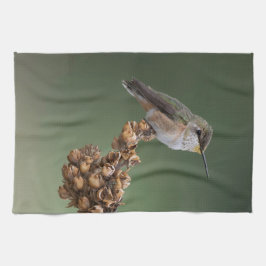 Liten Orange Hummingbird Kökshandduk