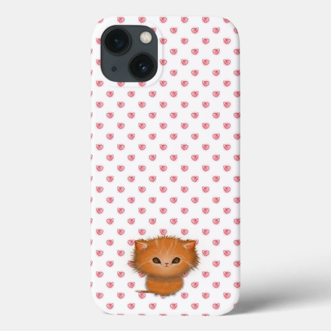 Liten orange tabby kattunge illustration (Baksida)