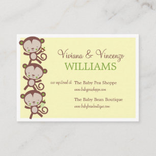 LITEN ÖVERPRIS BABY SHOWER REGISTRY CARDS TILLÄGGSKORT